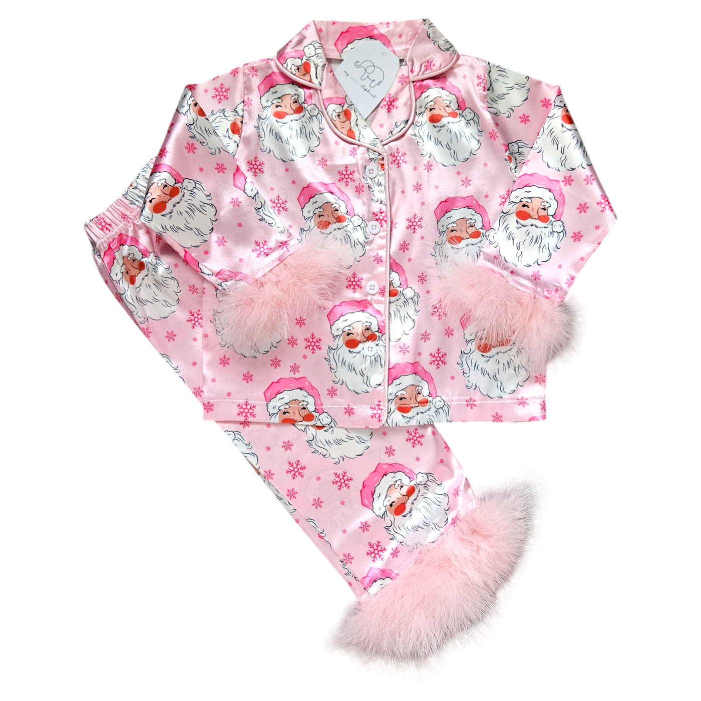 Childrens' Christmas Feather Santa Pyjamas