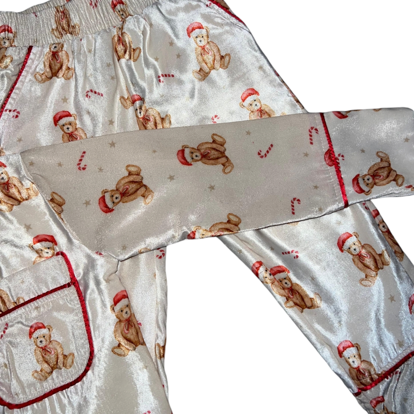 (Defected) Childrens' Christmas Bear Velvet Pyjamas