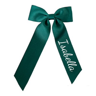 Personalised Emerald Hair Bow Clip