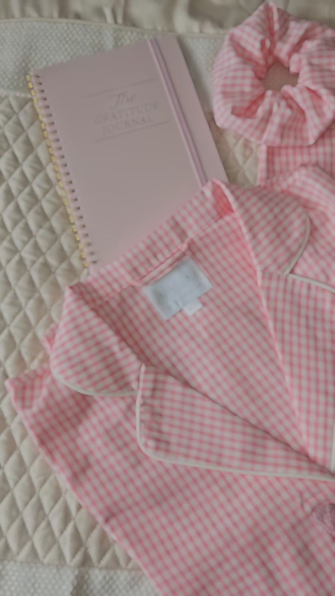 Womens Pink Gingham Butterfly Pyjamas