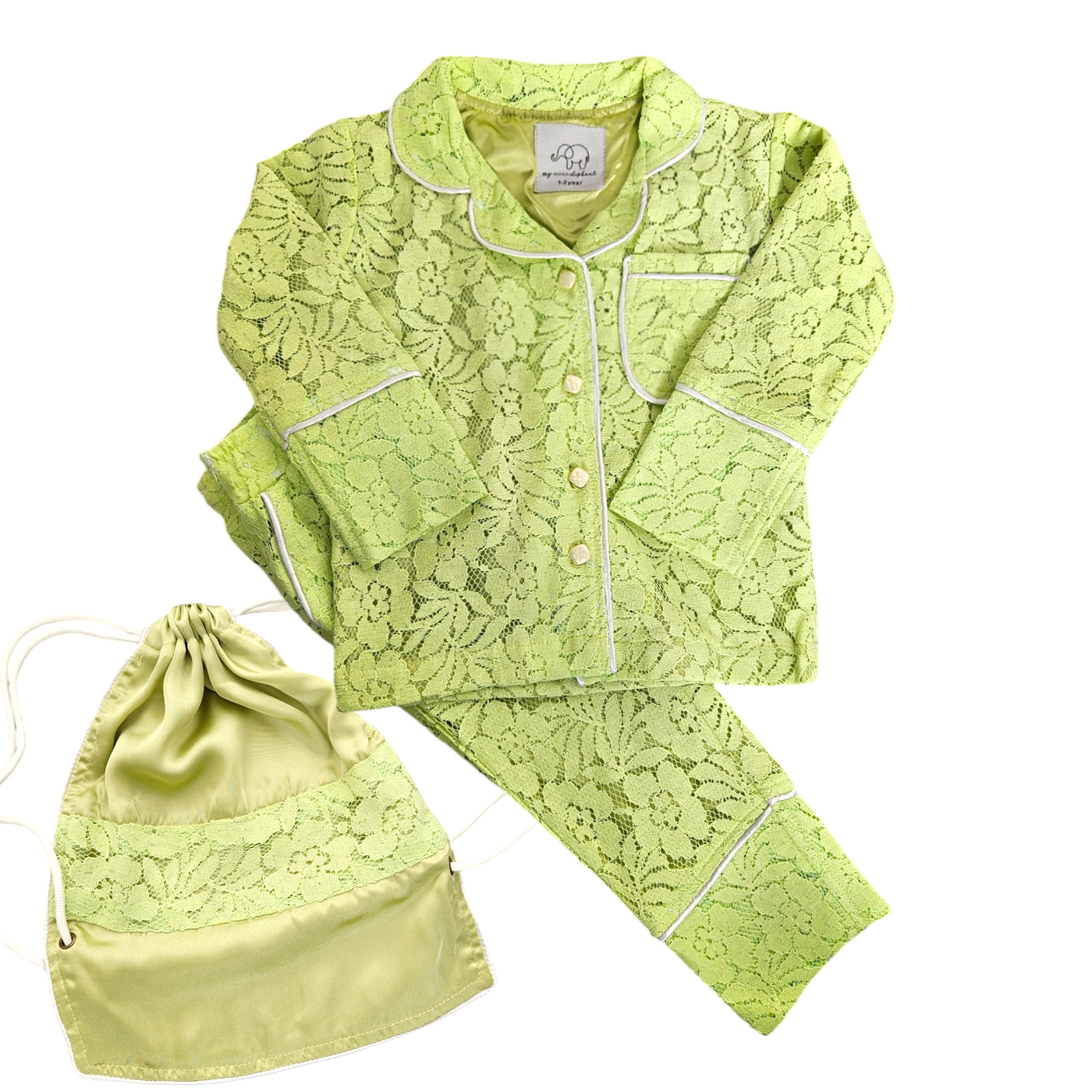 Childrens' Green Lace Pyjamas