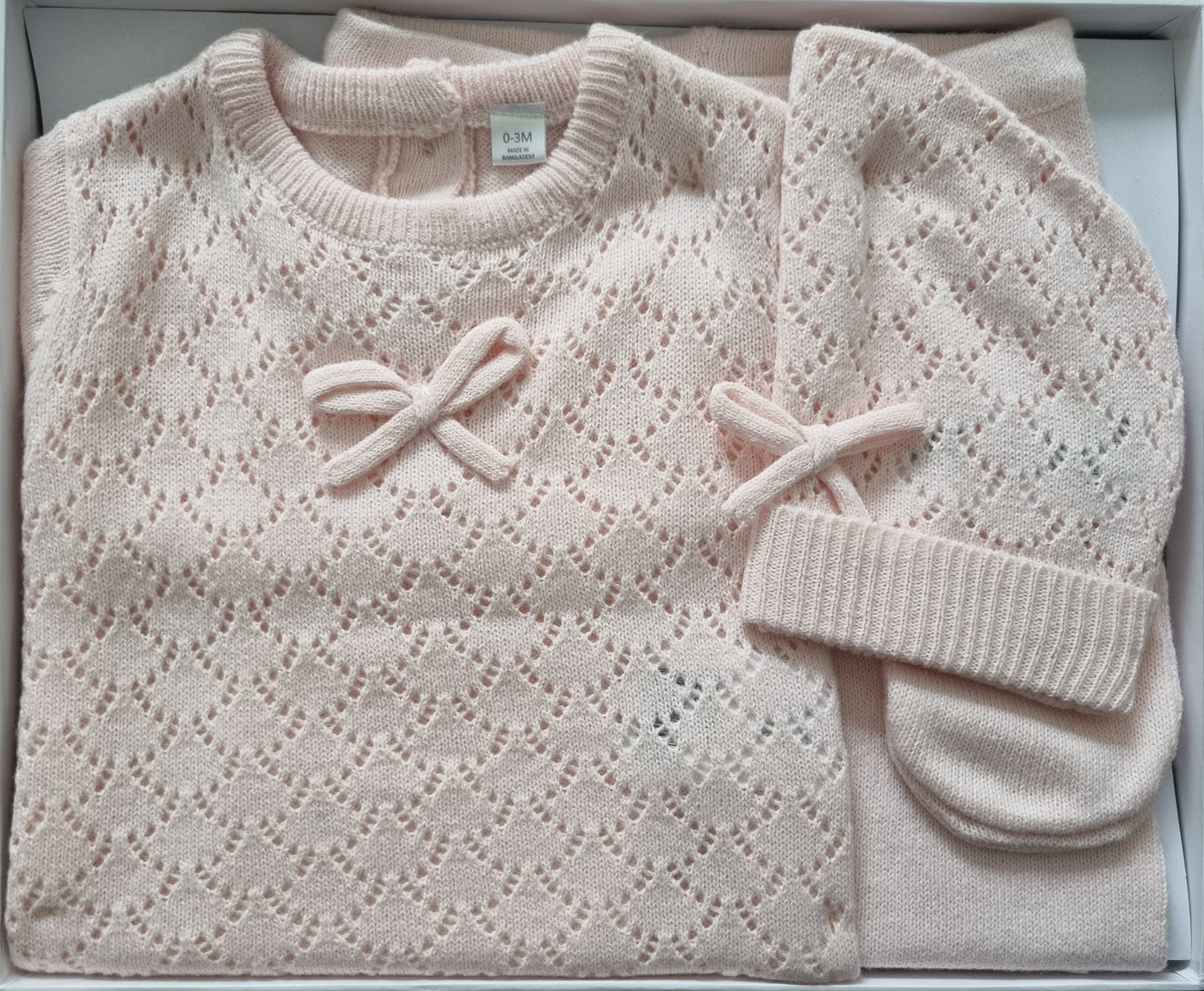 Baby Pink Knit 4 Piece Set