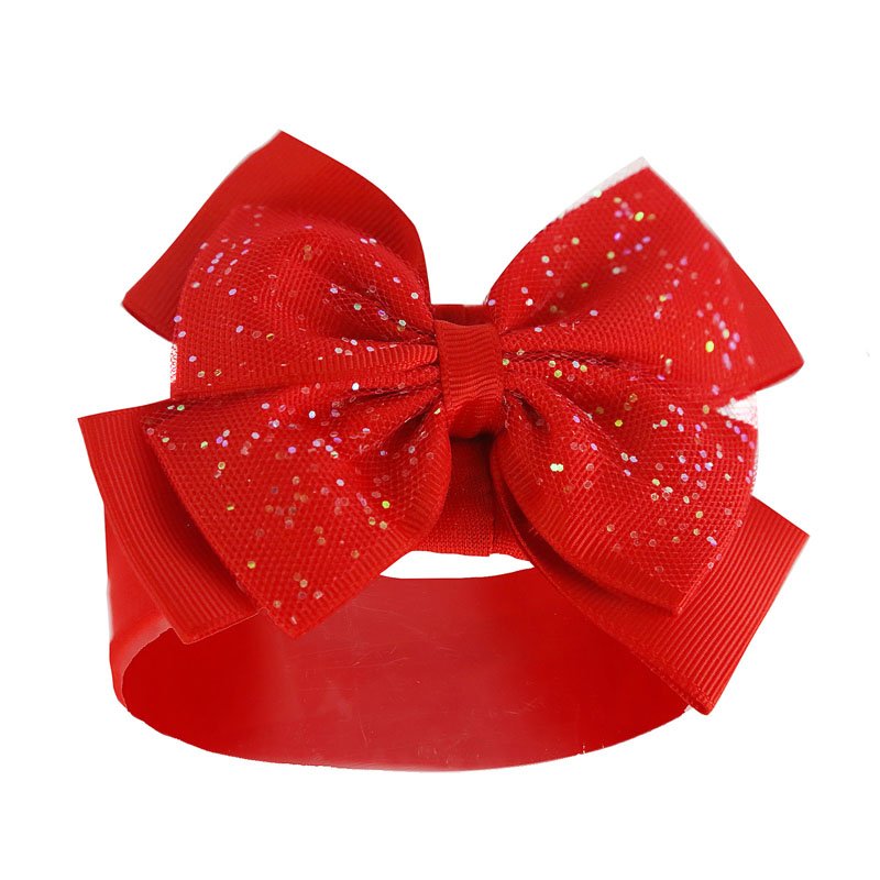Red Glitter Bow Headband
