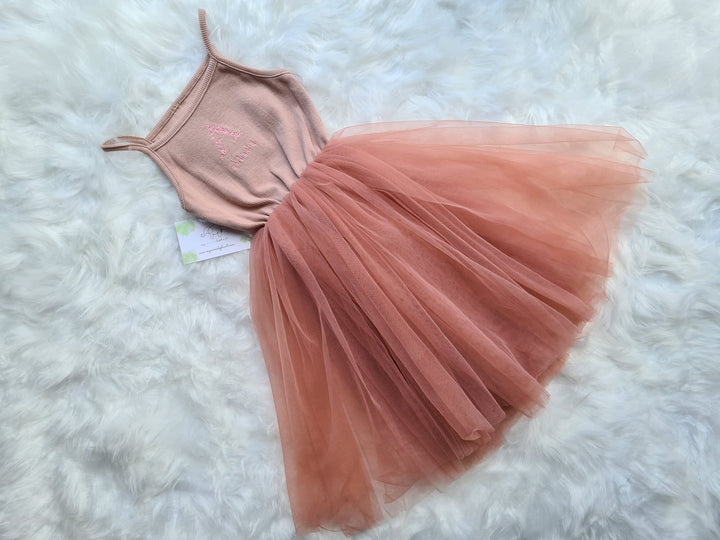 Dusty Pink Soft Tutu Dress  myminielephant