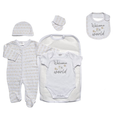 Welcome To The World Unisex 5 Piece Set