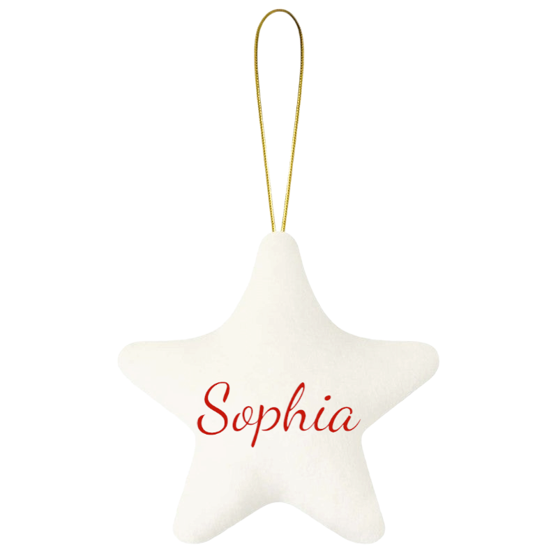 Personalised White Christmas Star Decoration