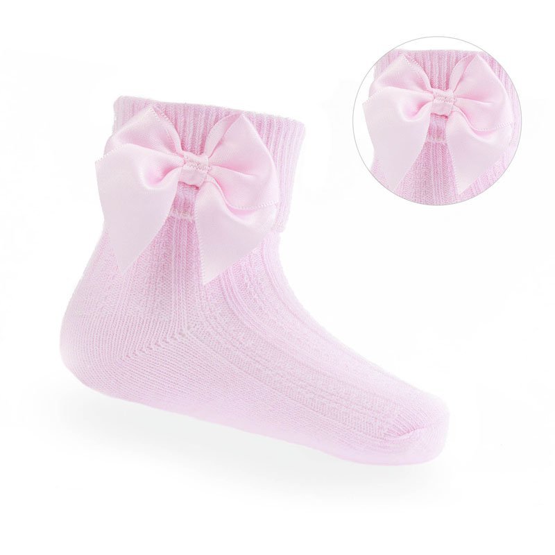 Baby Pink Ankle Bow Socks